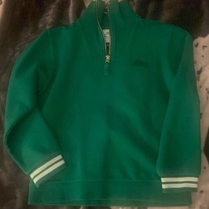 Boys green vintage Lacoste half zip sweater